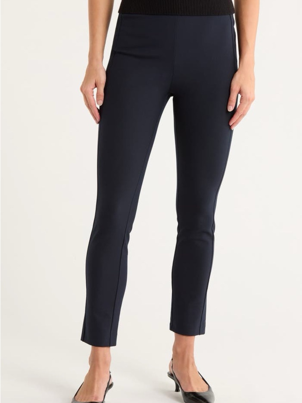 rag & bone Simone Slim Ankle Pants Black Size 4 Luxury Tech Stretch Trouser